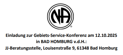 NA GSK Einladung zum Treffen am 12.10.2025 in BAD HOMBURG v.d.H.: JJ-Beratungsstelle, Louisenstraße 9, 61348 Bad Homburg