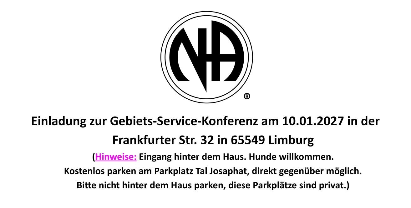 Einladung zur Gebiets-Service-Konferenz am 10.01.2027 in der Frankfurter Str. 32 in 65549 Limburg