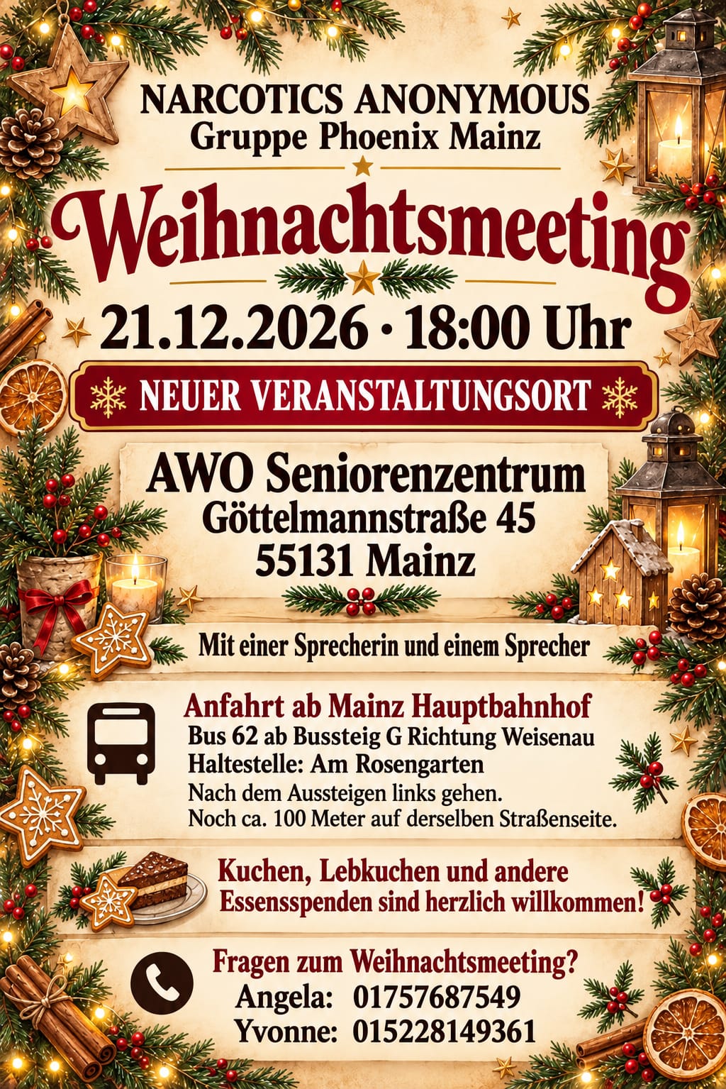 Weihnachtsmeeting - Gruppe Phoenix Mainz