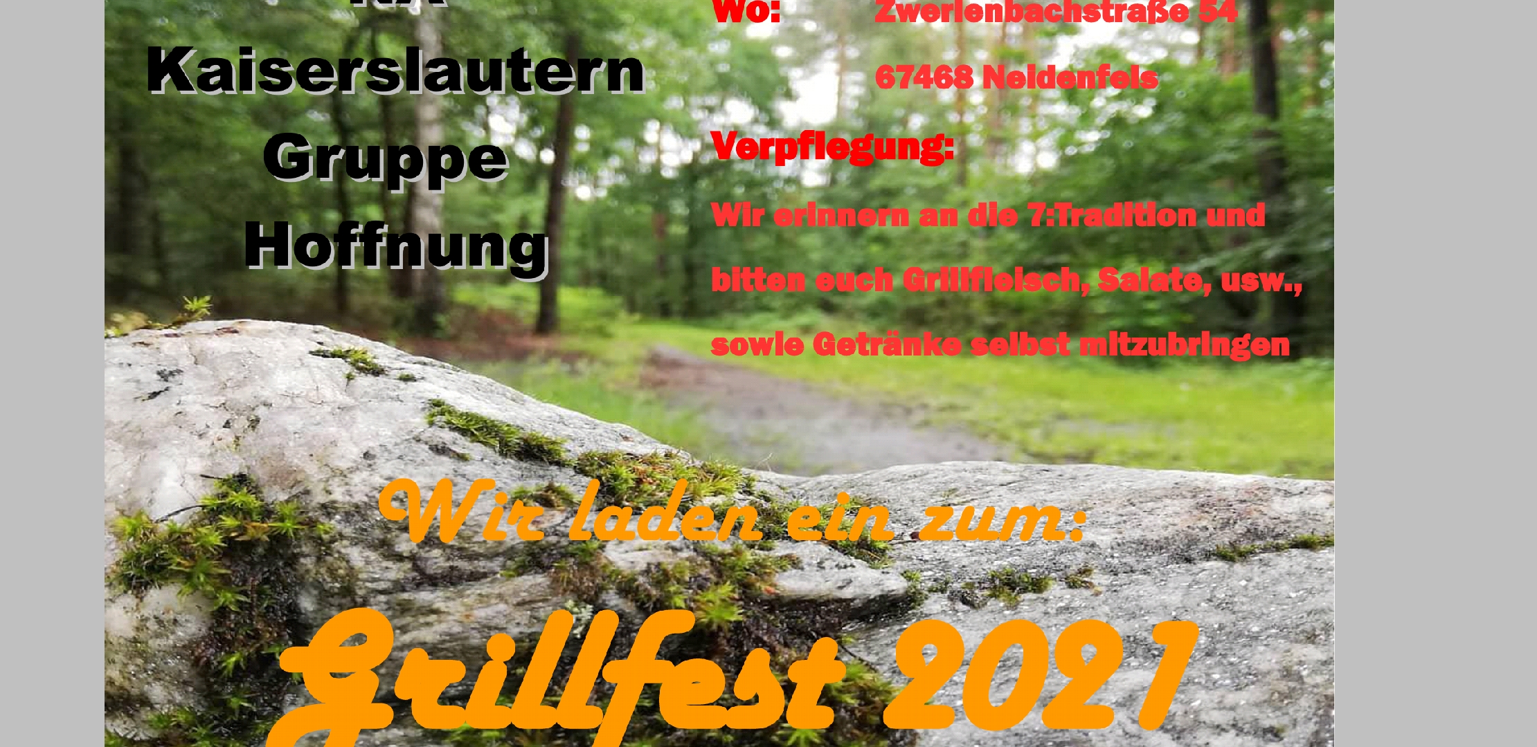 Grillfest in Neidenfels (im Pfälzerwald)
