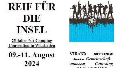 Camping Convention 25 Jahre NA Wiesbaden "Reif für die Insel"