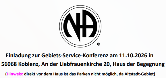 Gebiets-Service-Konferenz am 11.10.2026