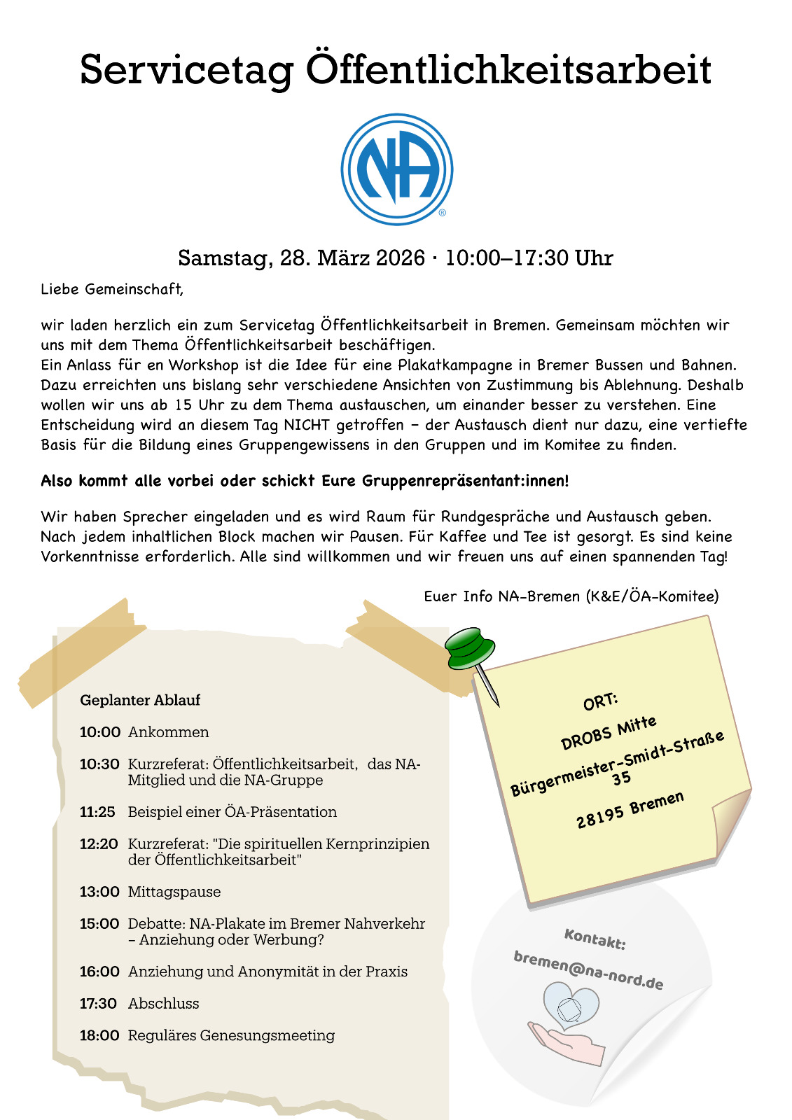 Servicetag Öffentlichkeitsarbeit